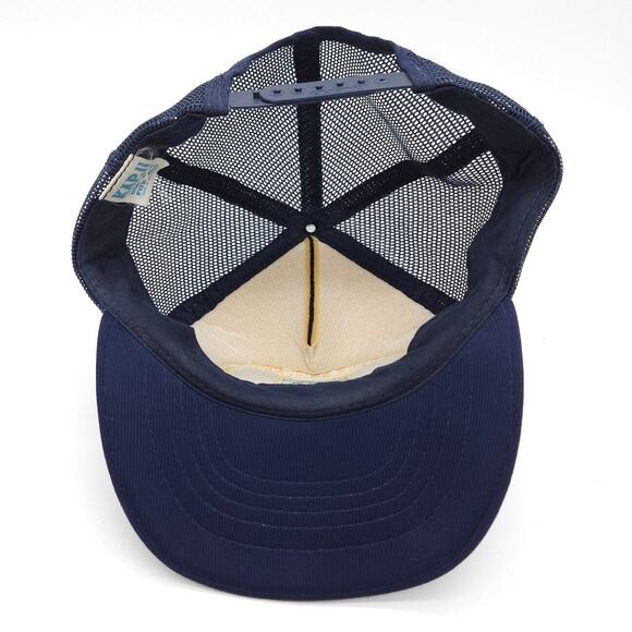 Vintage Bass Anglers Sportsman Society Mesh Trucker Snapback Hat Cap Blue Fish - Picture 6 of 7